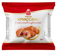 Fine Life Мини-круассаны с клубничной начинкой, 200г