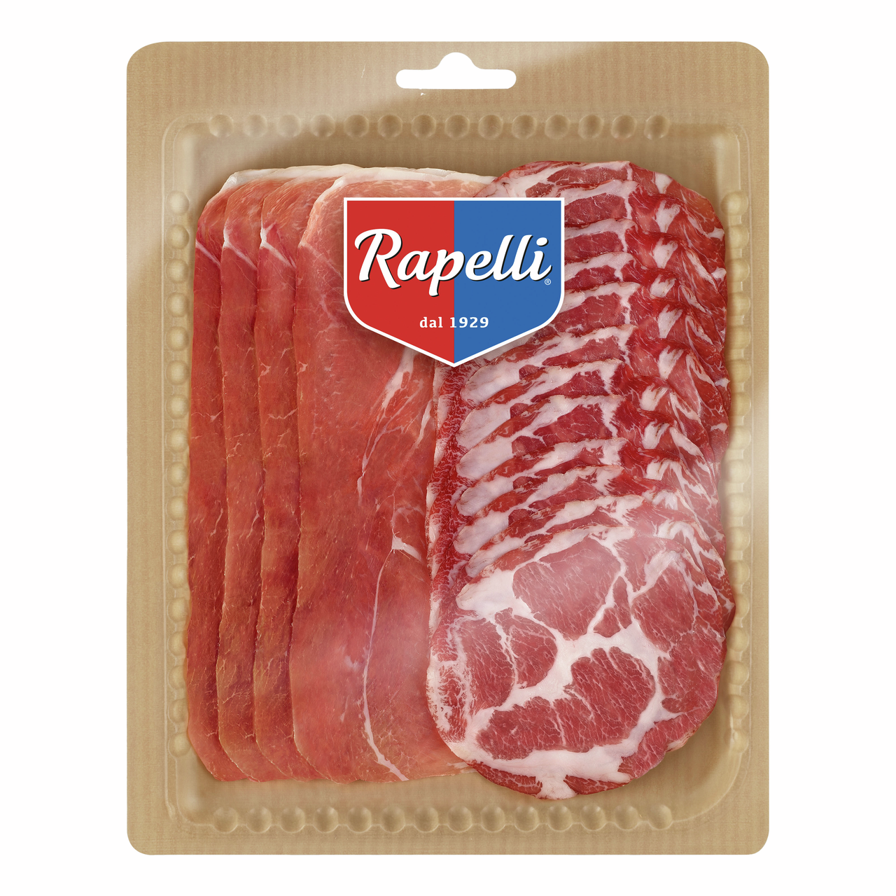Ассорти из свинины Rapelli окорок Сан Пьетро и шейка сыровяленое, 100г