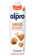 Напиток растительный миндальный Alpro без сахара, 1.1%, 1л