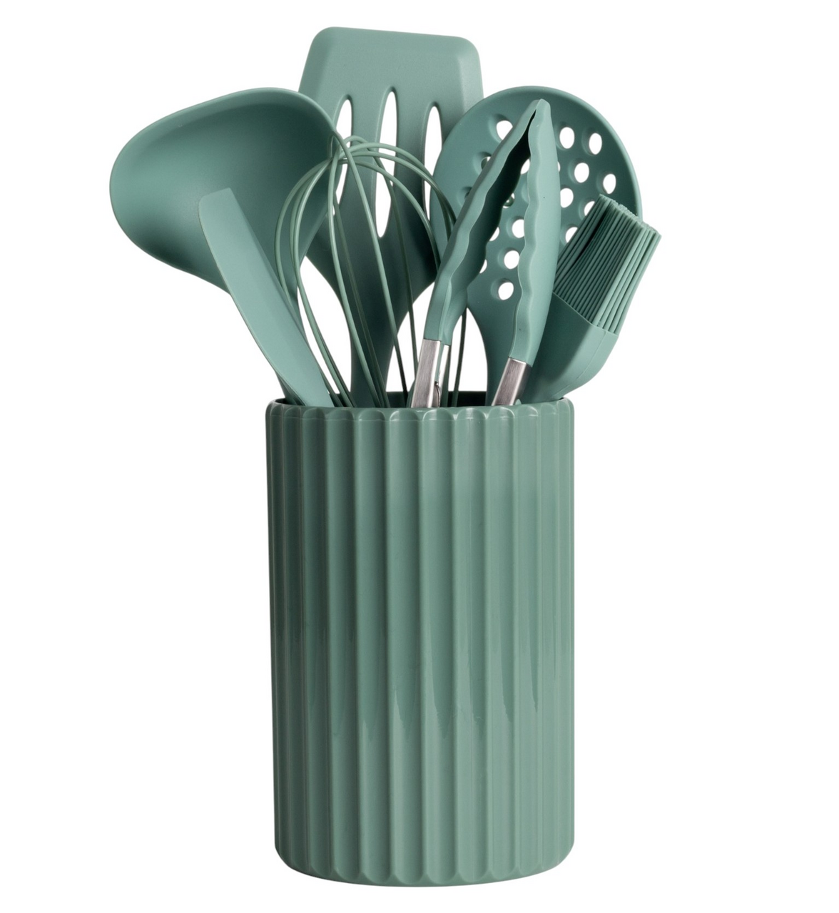 Изображение товара Набор кухонных аксессуаров Lagoon 8 предметов из силиконовой посуды на подставке