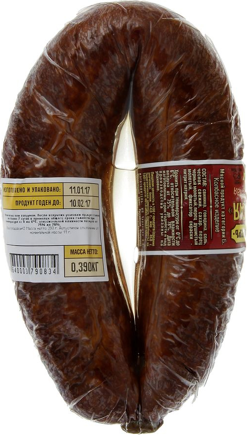 Колбаса Черкашин и Партнеръ Краковская полукопченая, 390г