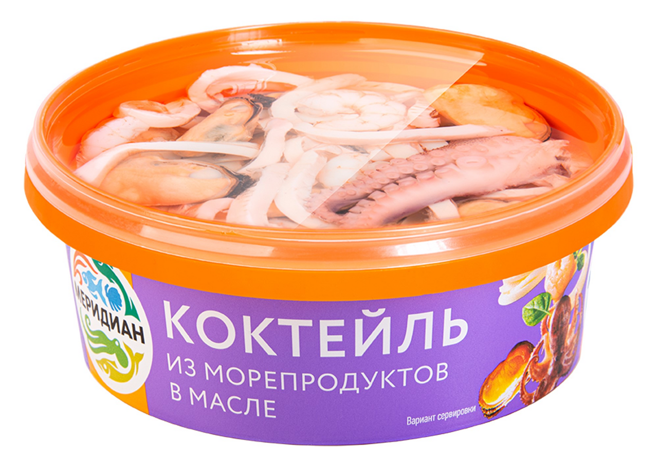Коктейль из морепродуктов Меридиан в масле, 270г