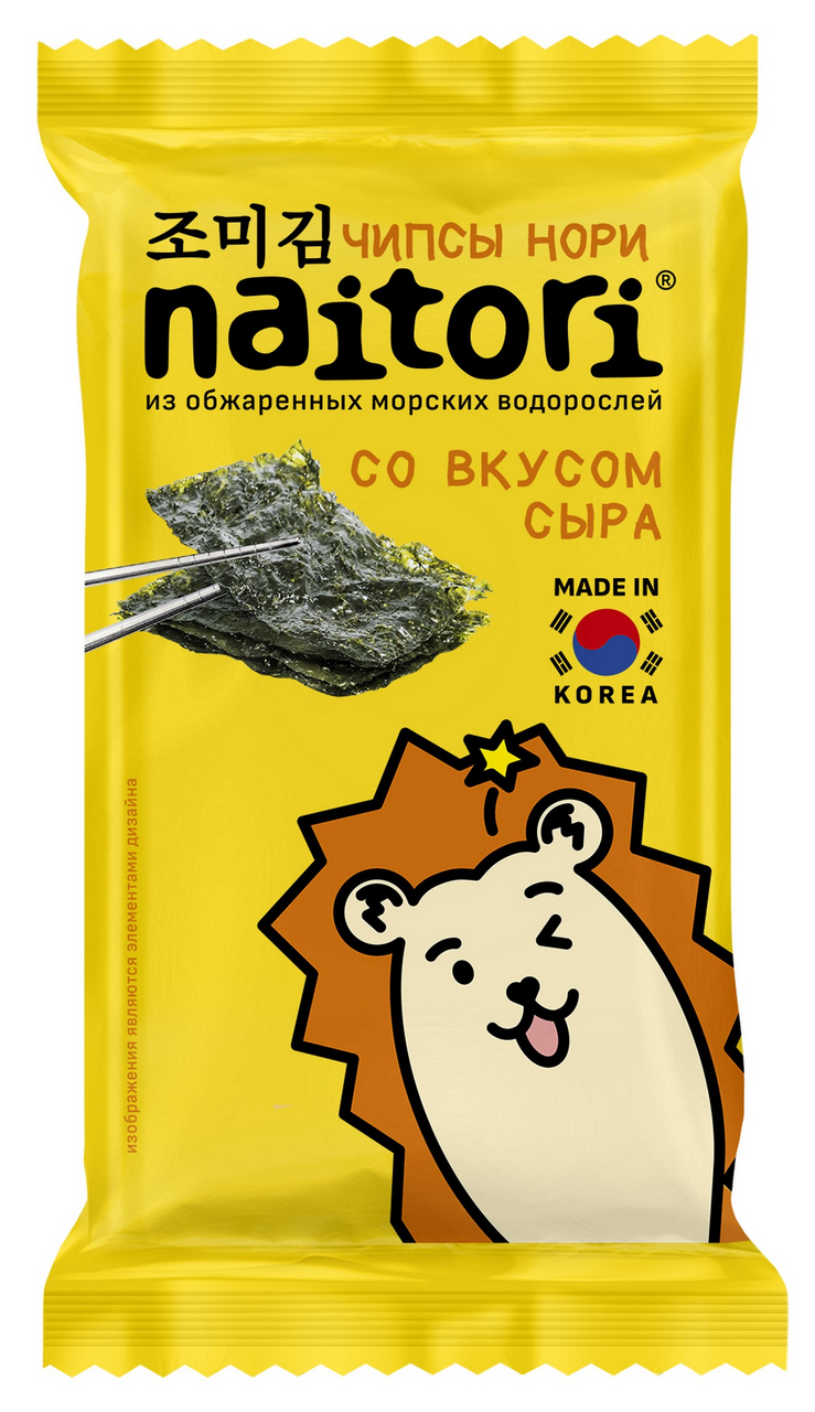 Чипсы нори Naitori со вкусом сыра, 3г