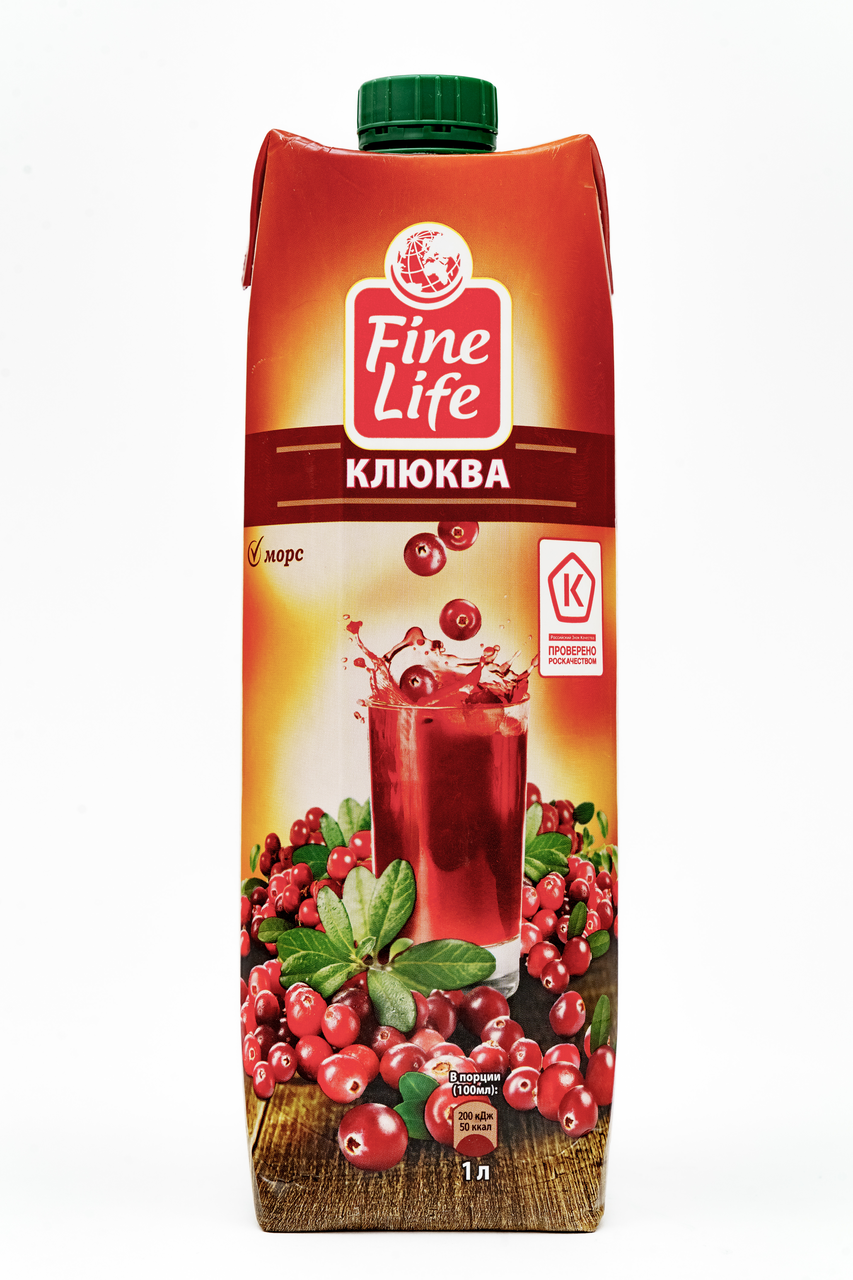 Морс FINE LIFE клюквенный, 1л купить с доставкой на дом, цены в ...