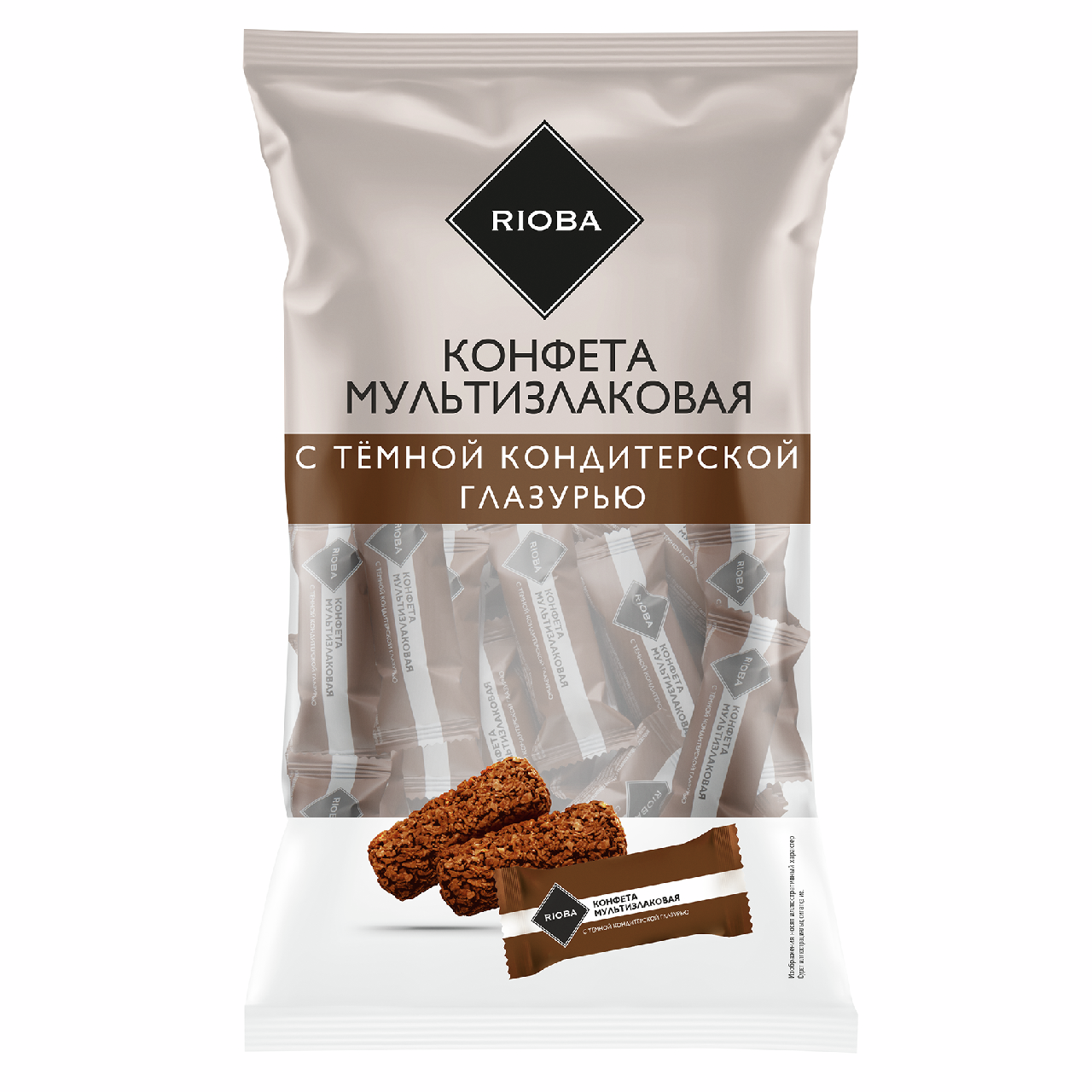 RIOBA Конфеты мультизлаковые с темной глазурью, 500г