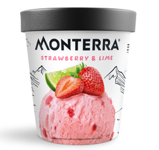 Мороженое Monterra клубника и лайм, 298г