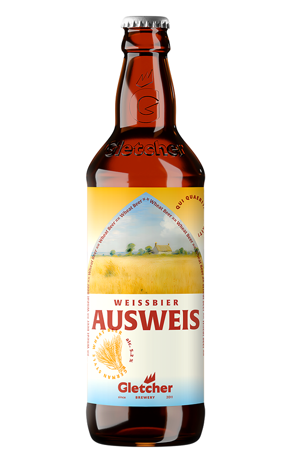 Пиво Gletcher Ausweis светлое пшеничное, 0.5л