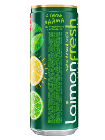 Laimon Fresh Напиток Laimon Fresh лайм, лимон и мята газированный, 330мл x 12 шт ...