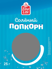Fine Life Попкорн соленый, 25г