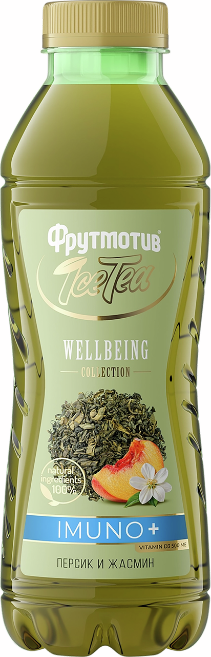 Холодный чай Фрутмотив зеленый персик и жасмин, 500мл