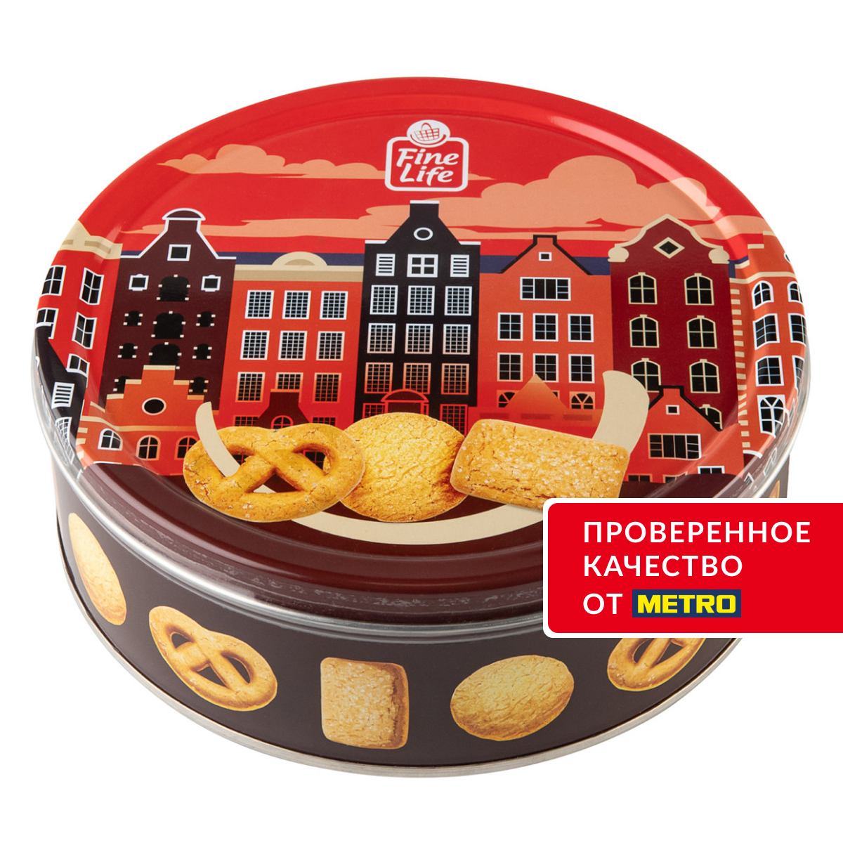 Fine Life Печенье сдобное с сахарной обсыпкой, 454г