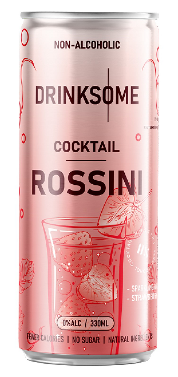 Напиток безалкогольный Drinksome Cocktail Rossini Коктейль Россини газированный, 330мл