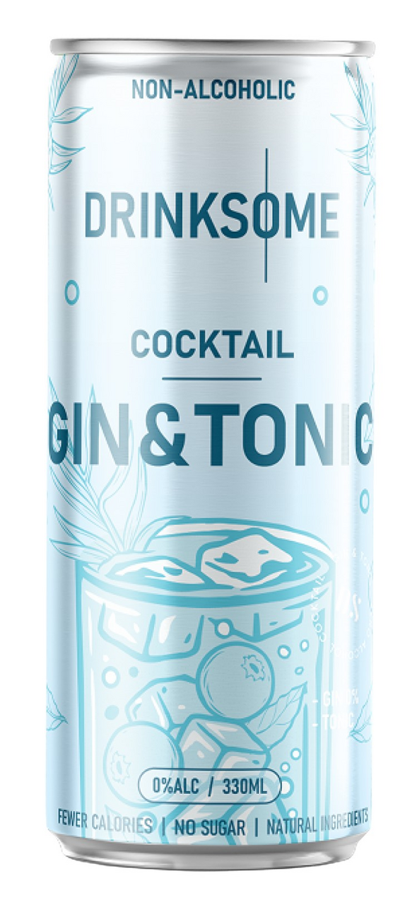 Напиток безалкогольный Drinksome Cocktail Gin&Tonic Коктейль Джин и Тоник газированный, 330мл