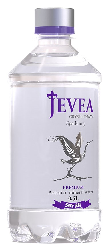 Вода Jevea Crystalnaya минеральная газированная, 500мл
