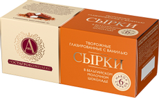 Сырок глазированный А.Ростагрокомплекс молочный шоколад и ваниль 15% (25г x 6шт), 150г