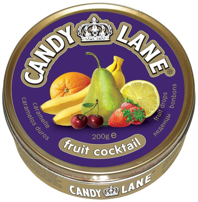Леденцы CANDY LANE фруктовый коктейль, 200г