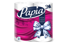 Туалетная бумага Papia 3-слойная, 4 рулона