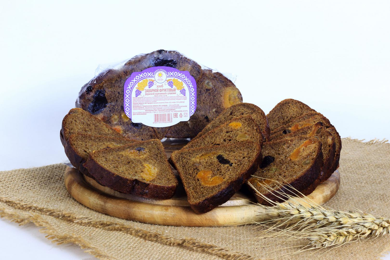 Хлеб Орловский хлебокомбинат заварной фруктовый нарезка, 300г
