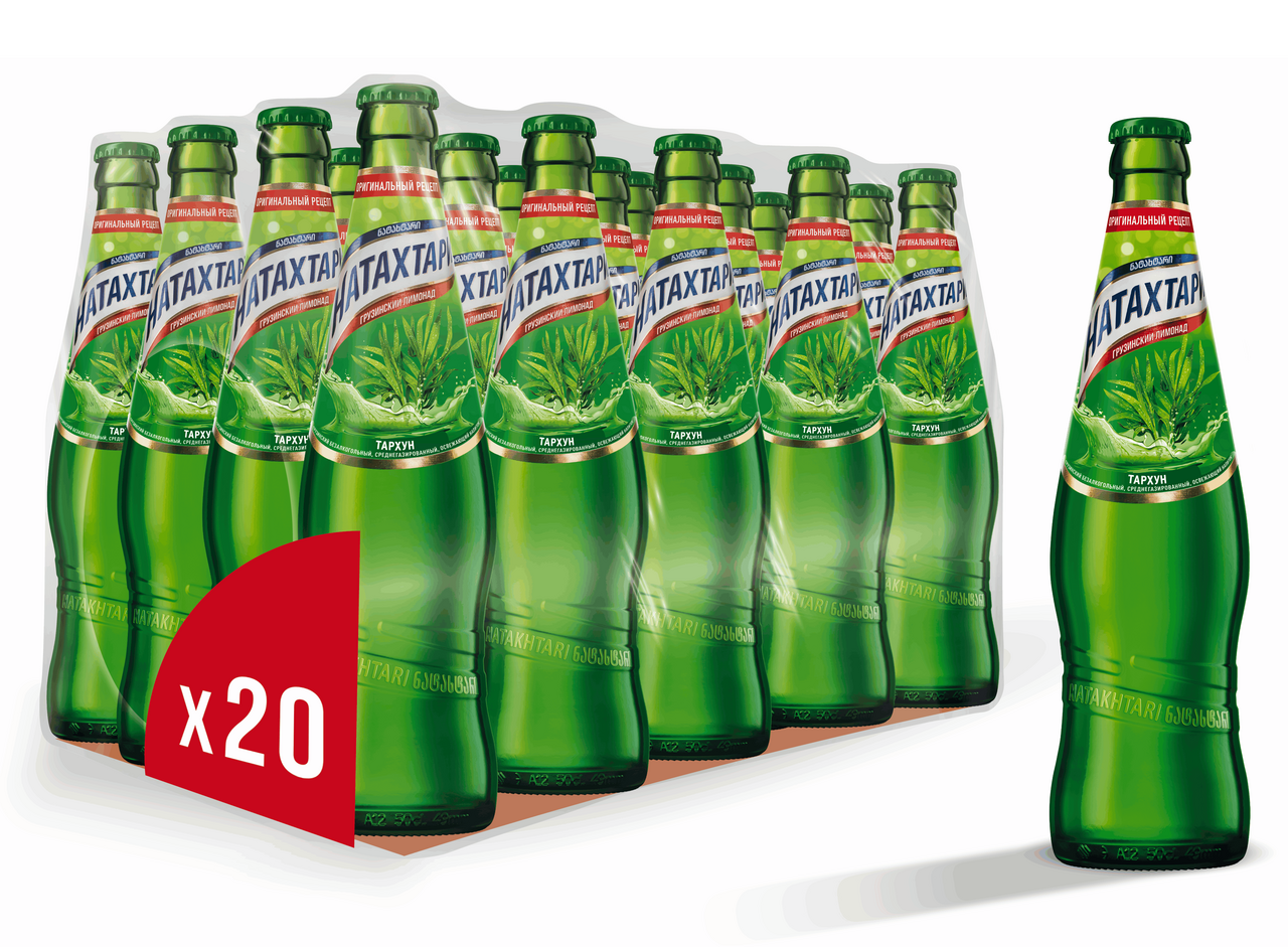 Напиток Натахтари Тархун газированный, 500мл x 20 шт