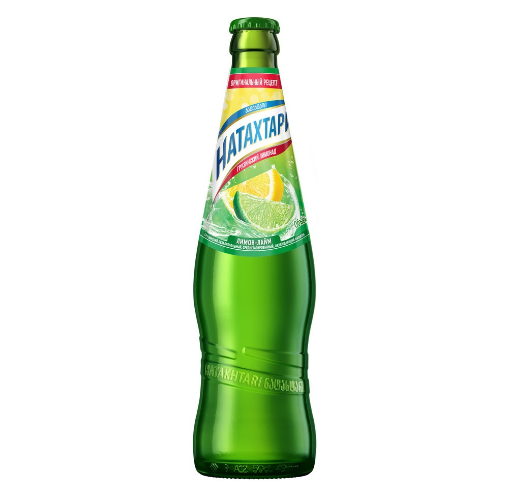Напиток Натахтари лимон и лайм газированный, 500мл