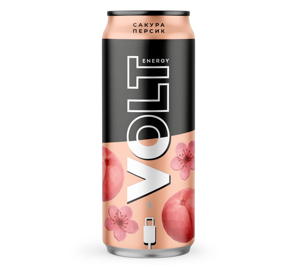 Энергетический напиток Volt Energy Сакура и персик, 450мл