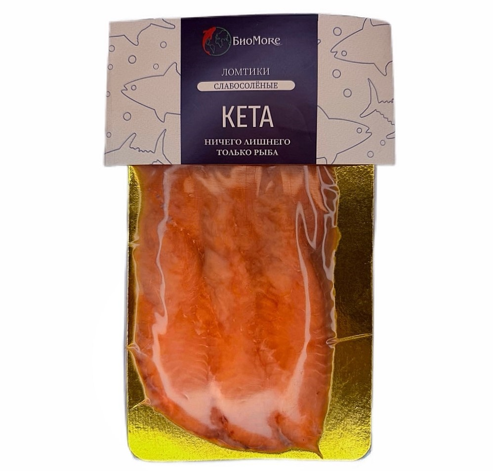 Изображение товара Кета BioMore слабосоленая ломтики 100г - деликатес и полезный продукт