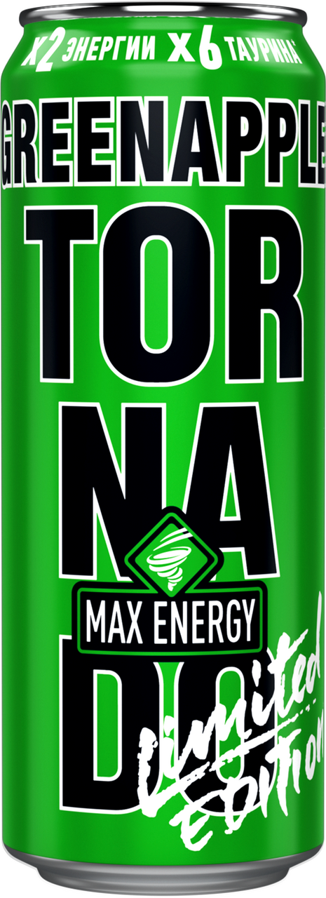 Энергетический напиток Tornado Max Energy яблоко, 450мл