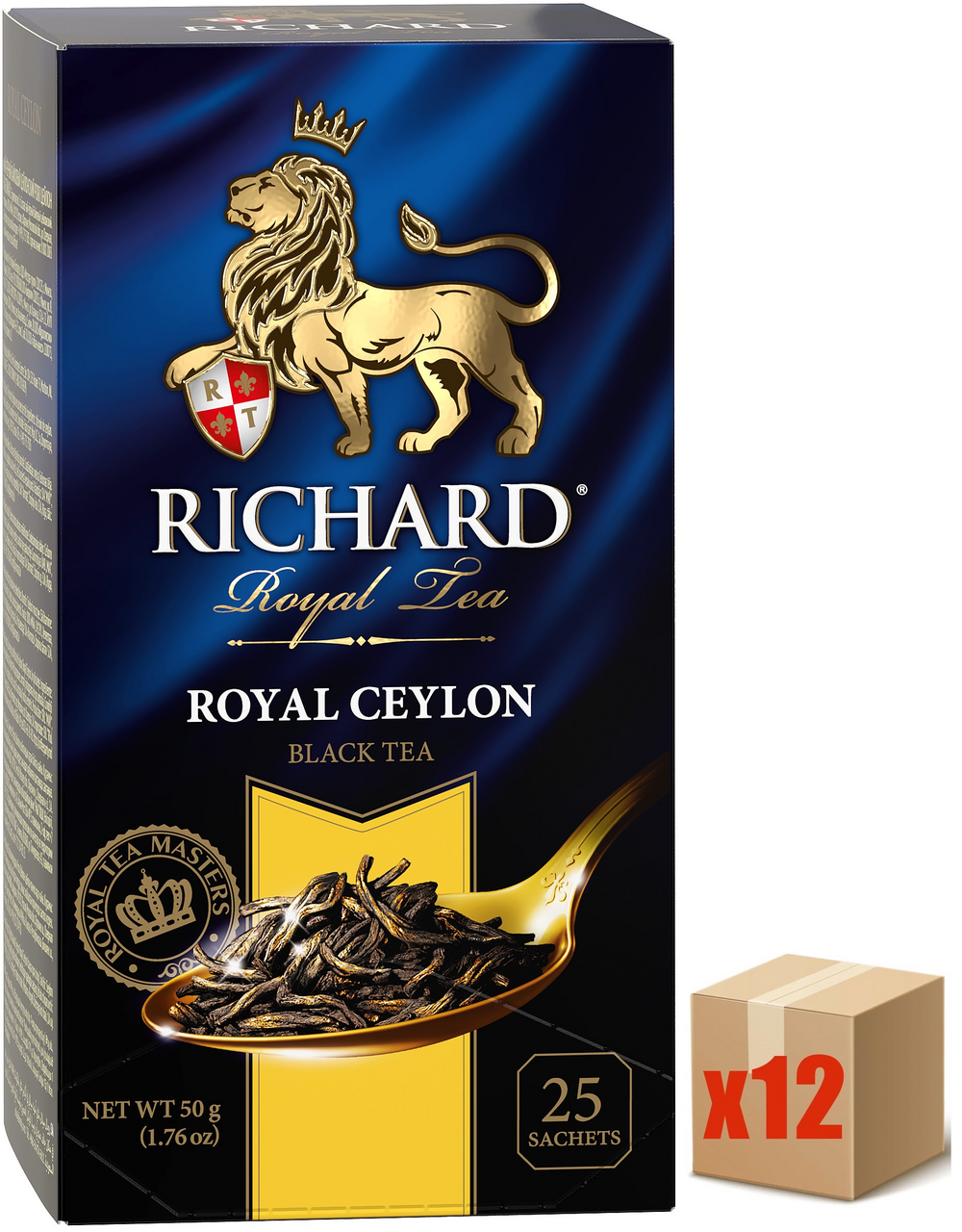 Изображение товара Чай Richard Royal Ceylon черный байховый 2г × 25 пак, 50г, упаковка 12 шт