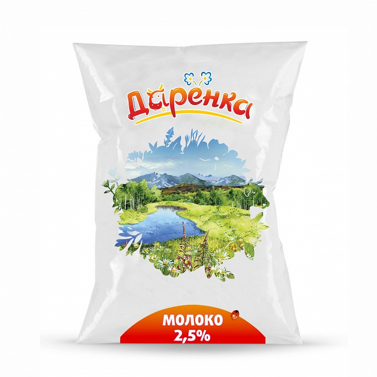 Молоко Даренка ультрапастеризованное 2.5%, 900мл