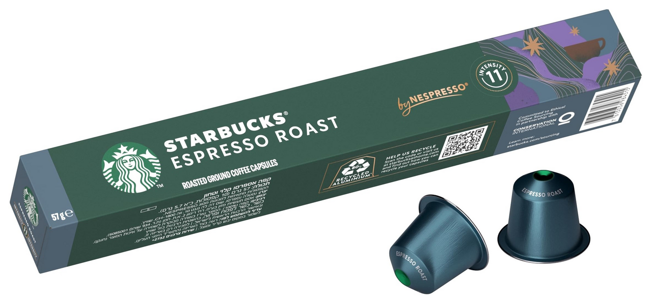 Кофе в капсулах для кофемашин Starbucks Dark Espresso 10шт, 57г