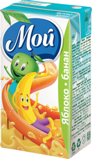 Нектар Мой яблочно-банановый с мякотью, 125мл