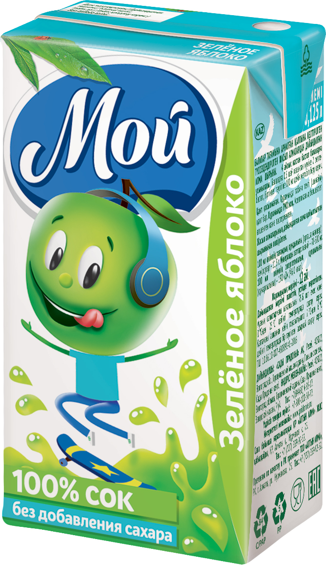 Сок Мой яблочный из зеленых яблок, 125мл