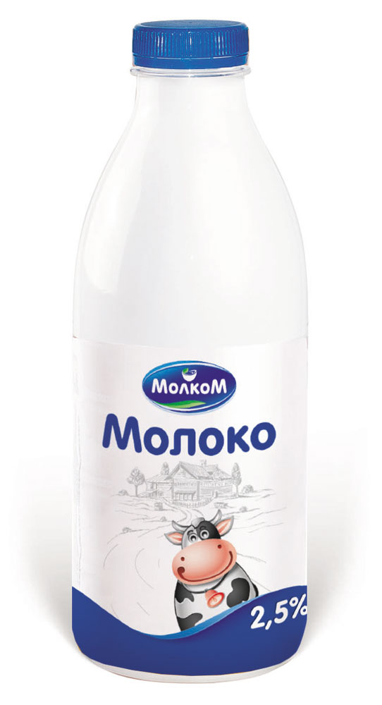 Молоко Молком пастеризованное 2.5%, 950мл