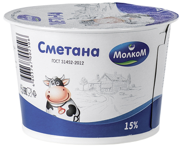 Сметана Молком 15%, 200г