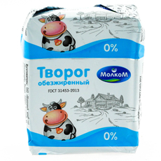 Творог Молком обезжиренный, 250г