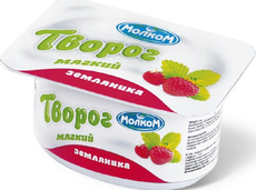 Творог мягкий Молком земляника 6%, 125г