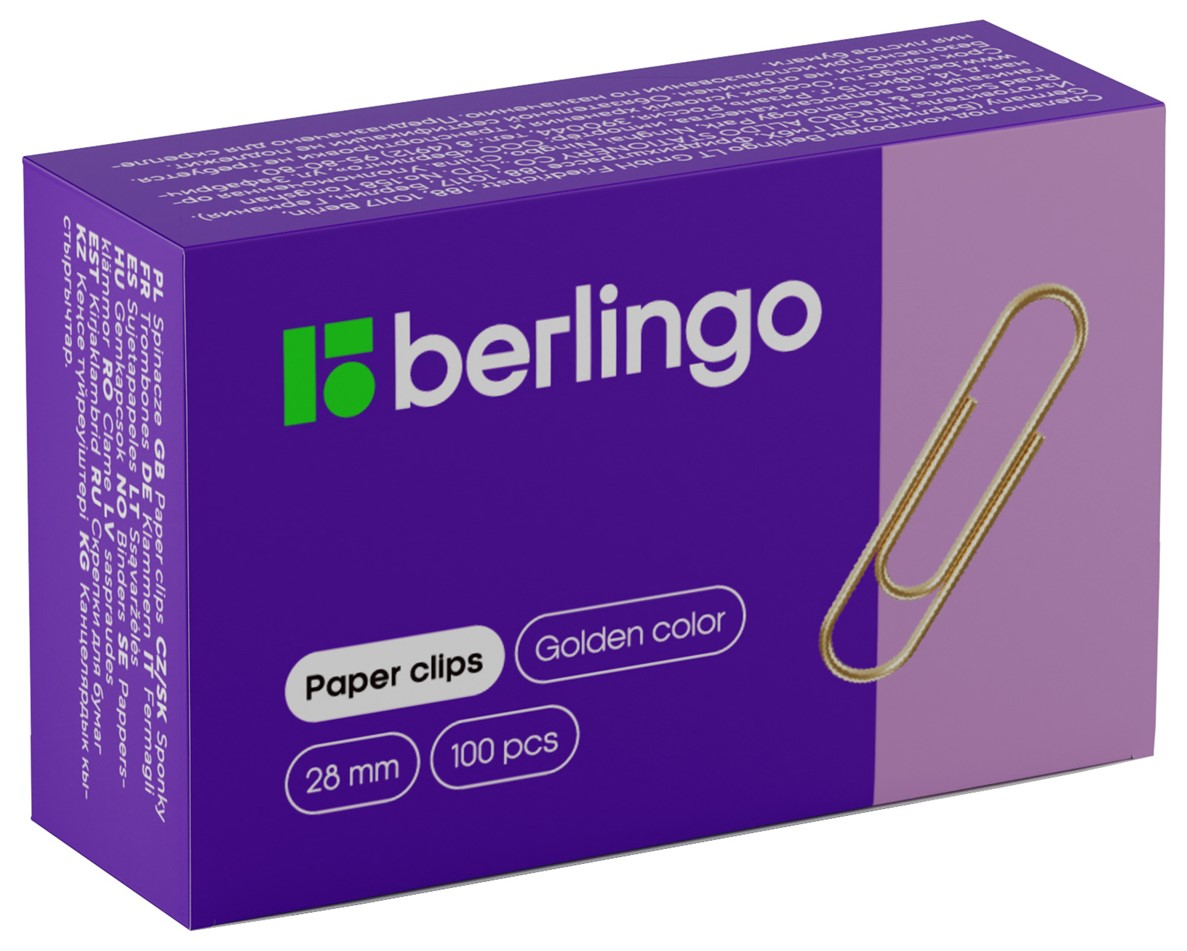 Скрепки Berlingo 100шт, 28мм