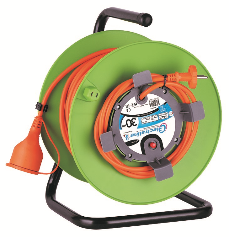 Изображение товара Удлинитель Electraline на катушке 30 метров с 1 розеткой без заземления