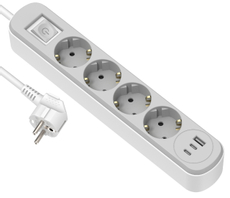 Удлинитель Electraline 2 Usb-C 4г 3 x 1м, 3м