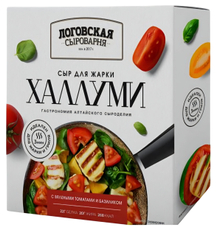 Сыр Логовская сыроварня Халлуми вяленые томаты и базилик, 140г