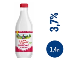 Молоко Домик в деревне отборное пастеризованное 3.7%, 1.4л