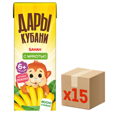 Нектар Дары Кубани банановый, 200мл x 15 шт