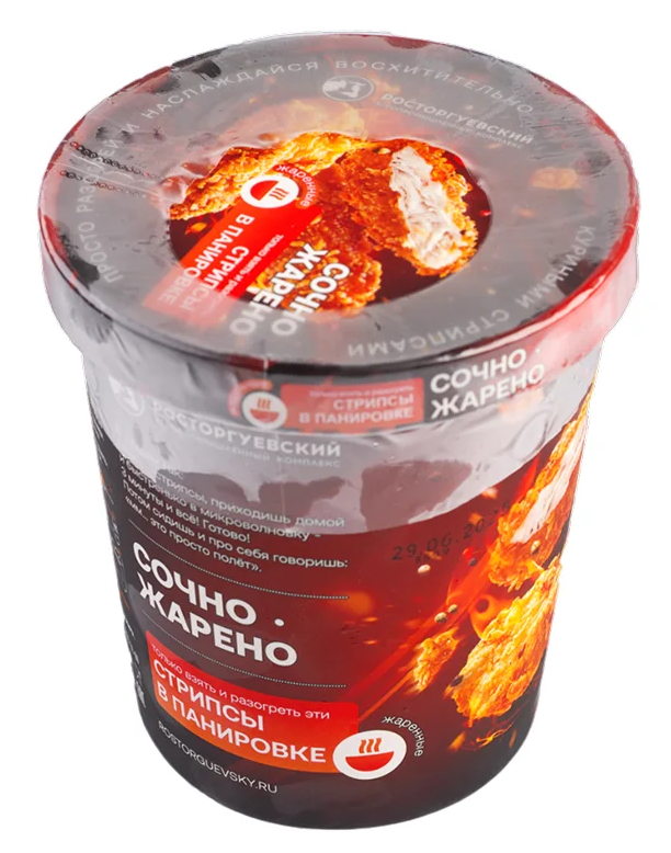 Стрипсы куриные Росторгуевский в панировке, 300г