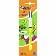 Ручка шариковая BIC 4 цвета в 1 Велюр, 1шт