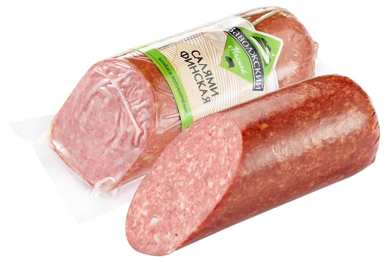 Колбаса Заволжский МК Салями финская полукопченая, 370г