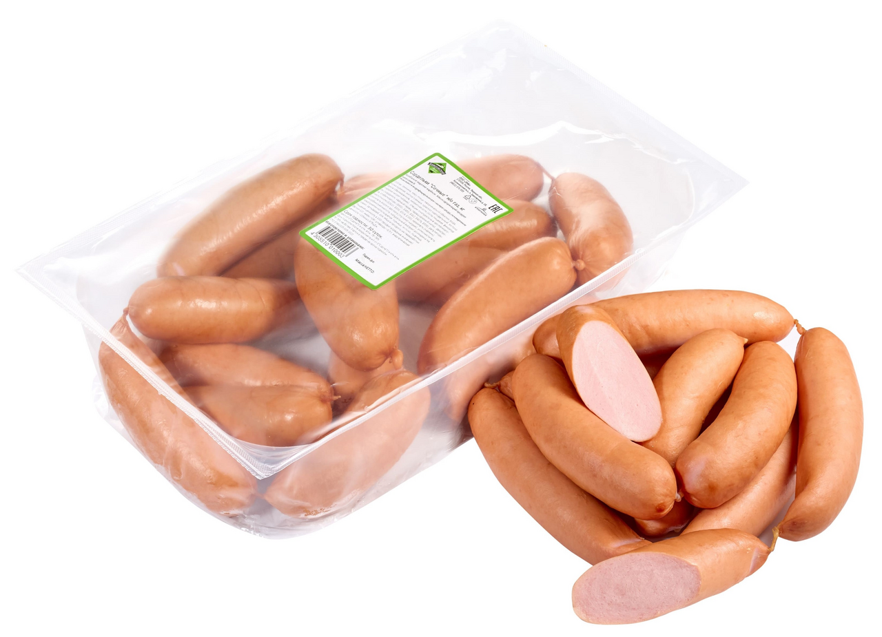 Сардельки Заволжский МК Сочные вареные, ~1.2кг