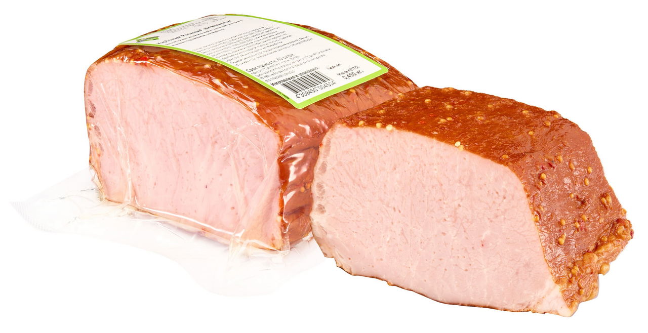 Карбонад Заволжский МК Роскошь варено-копченый, ~450г