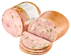 Колбаса свиная Заволжский МК Домашняя с перчиком варено-копченая, ~1.6кг