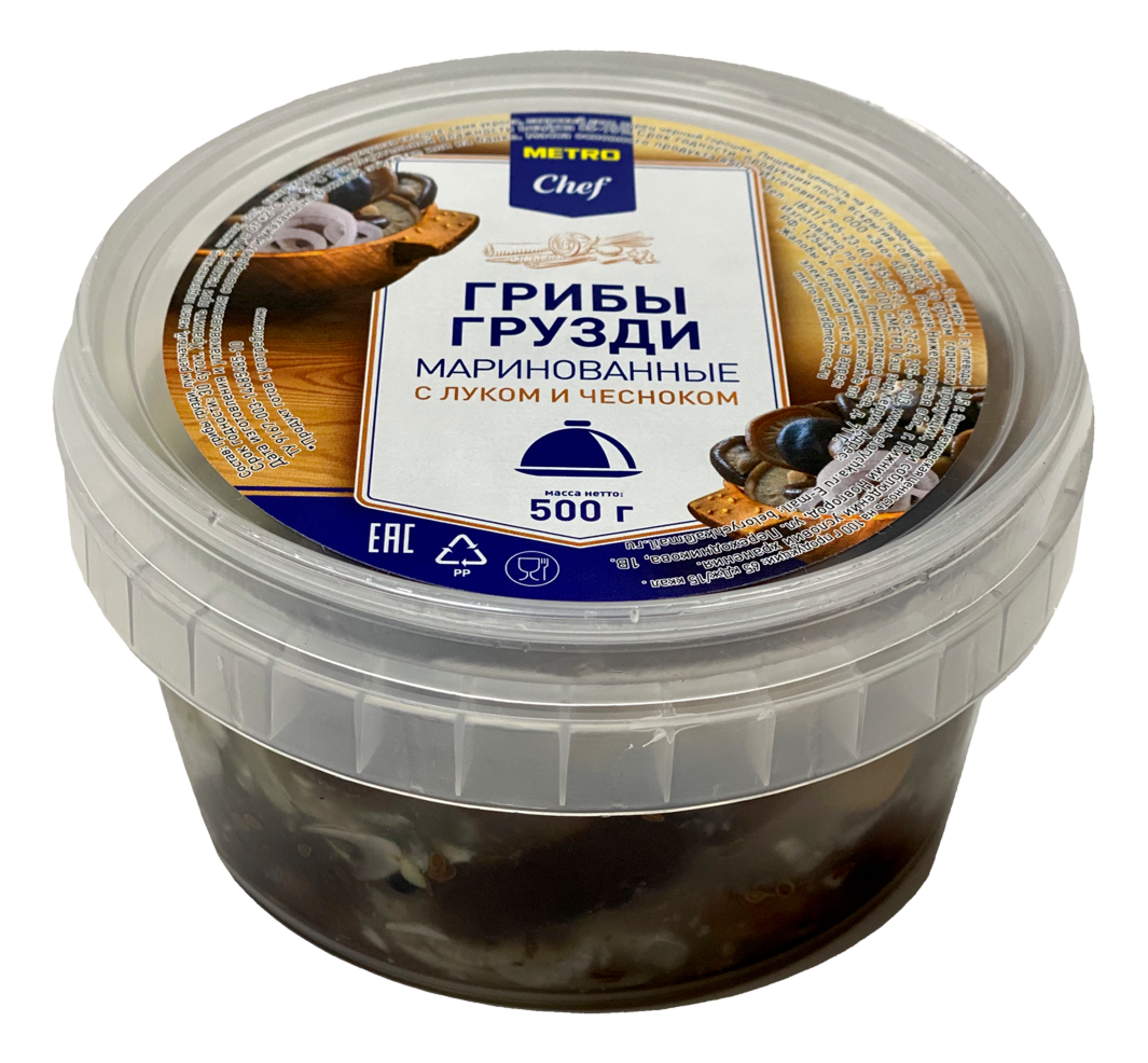 METRO Chef Грузди c луком и чесноком, 500г