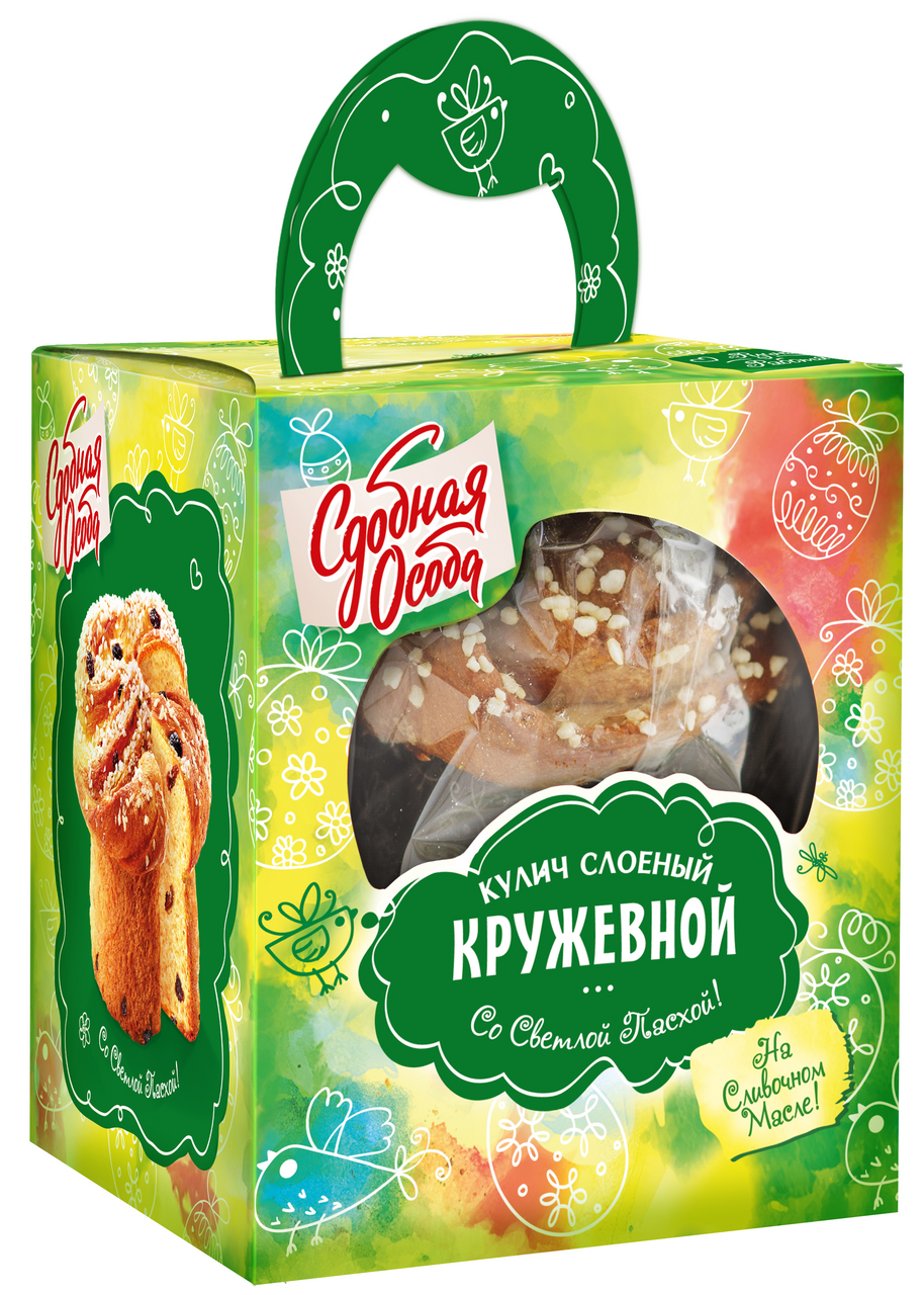 Кулич Сдобная Особа слоеный сдобная особа кружевной, 250г